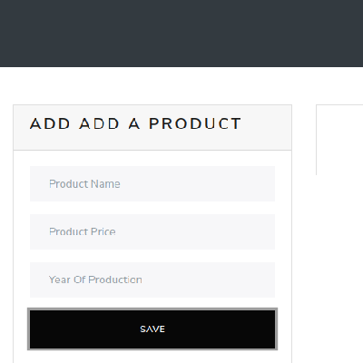 Object Oriented Javascript Products WebApp